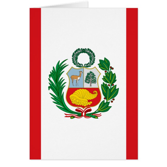 Cartão Bandeira do Peru (Frente)