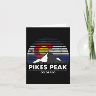 Cartão Bandeira do Pikes Peak Colorado - Aventura na Mont