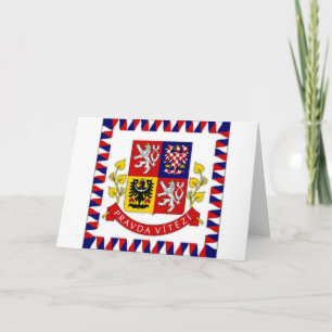 Cartão Bandeira do Presidente da República Checa