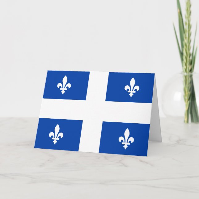 Cartão Bandeira do Quebec (Frente)