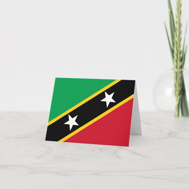 Cartão Bandeira do Santo Kitts e Nevis (Frente)
