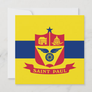 Cartão Bandeira do Santo Paul (Minnesota)
