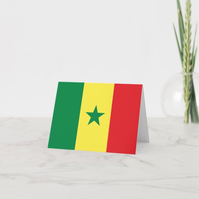 Cartão Bandeira do Senegal (Senegal) (Frente)