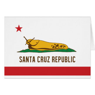 Cartão Bandeira do Slug da banana da república de Santa