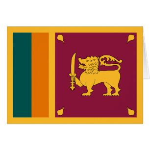 Cartão Bandeira do Sri Lanka