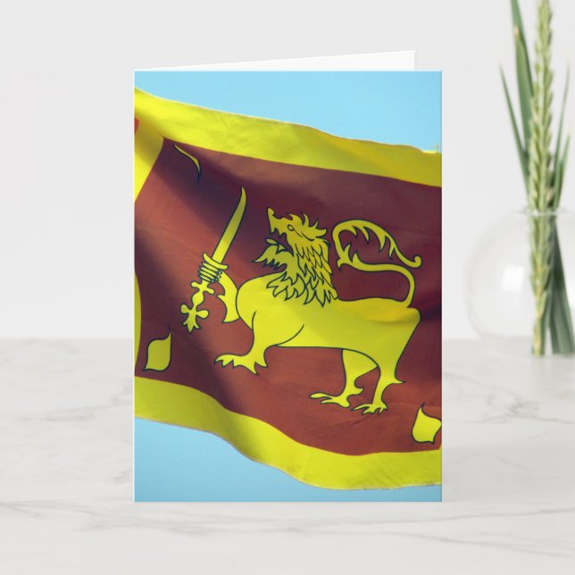Cartão bandeira do Sri Llanka (Frente)