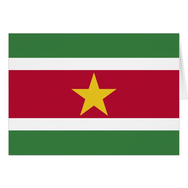 Cartão Bandeira do Suriname (Frente Horizontal)