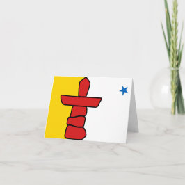 Cartão Bandeira do Território de Nunavut