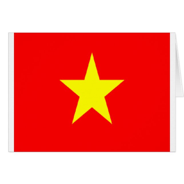 Cartão bandeira do vietname (Frente Horizontal)