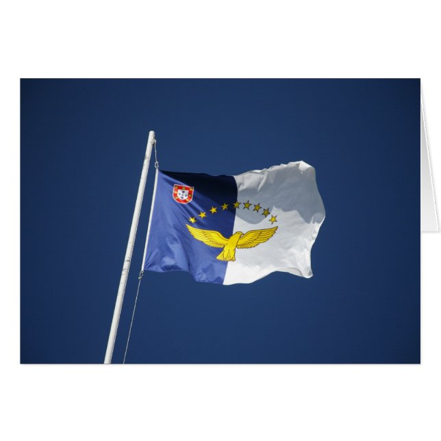 Cartão Bandeira dos Açores (Frente Horizontal)