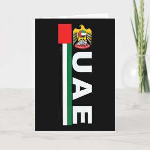 Cartão Bandeira dos Emirados Árabes Unidos estilo futebol