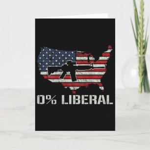 Cartão Bandeira dos EUA 0% Liberal - Bandeira Ar15 Republ