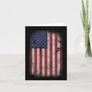 Cartão Bandeira dos EUA 4 de julho, American Red White Bl