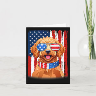 Cartão Bandeira Dos EUA Cachorro Apoo Homens Mulheres 4 D