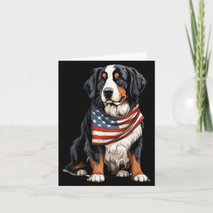 Cartão Bandeira dos EUA de Berna Proprietário de Cão de M
