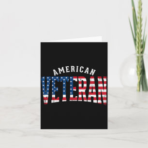 Cartão Bandeira dos EUA de Veterano Americano