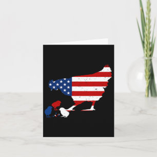 Cartão Bandeira dos EUA Feliz 4 de Julho Fazendeiro Patri