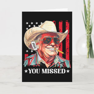 Cartão Bandeira dos EUA Trump Cowboy Ocidental Você Perde