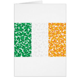 Cartão Bandeira dos Shamrocks da Irlanda