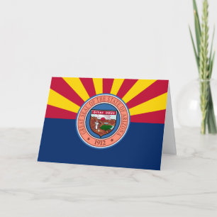 Cartão Bandeira e Selo do Arizonan, Bandeira do Arizona