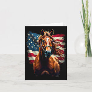 Cartão Bandeira Equestrian Horseback Americana