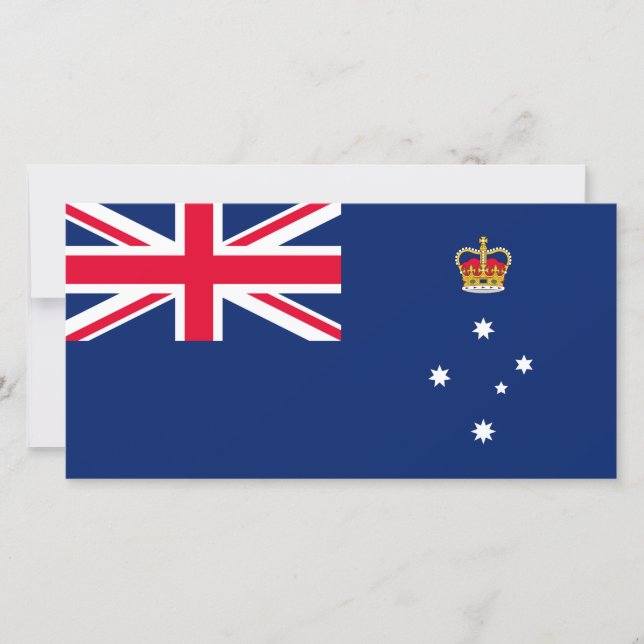 Cartão Bandeira Estadual de Victoria (Austrália) (Frente)