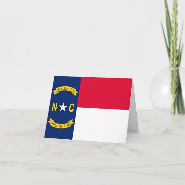 Cartão Bandeira estatal da Carolina do Norte (Frente)