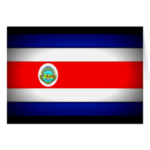 Cartão Bandeira Estilizada da Costa Rica