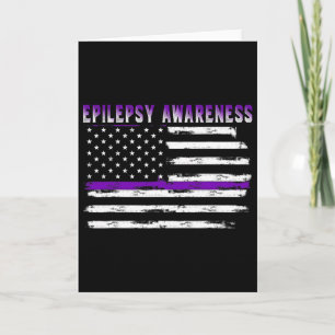 Cartão Bandeira EUA Conscientização sobre Epilepsia Supor
