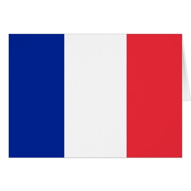 Cartão Bandeira francesa (Frente Horizontal)