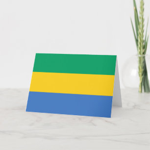 Cartão Bandeira Gabonesa (Gabão)