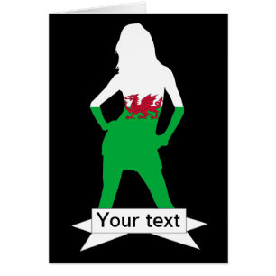 Cartão Bandeira galesa