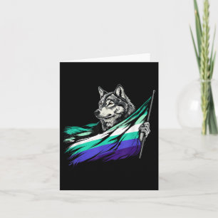 Cartão Bandeira Gay Masculina LGBTQ Lobo Orgulho Mlm LGBT