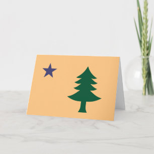 Cartão Bandeira histórica do Maine (1901-1909)