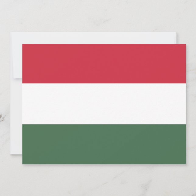 Cartão Bandeira Húngara (Frente)