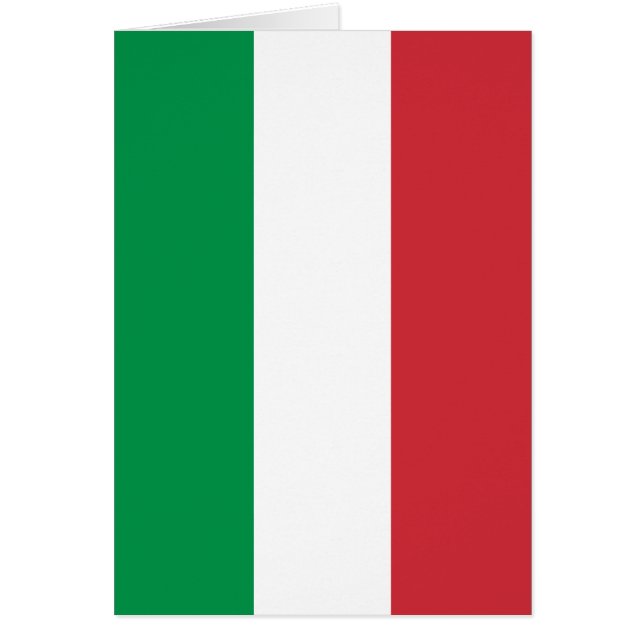 Cartão Bandeira italiana - bandeira de Italia - Italia (Frente)