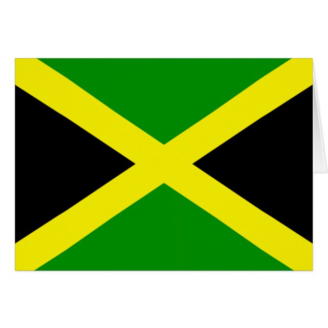 Cartão Bandeira jamaicana (Frente Horizontal)