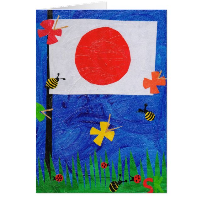 Cartão Bandeira japonesa (Frente)