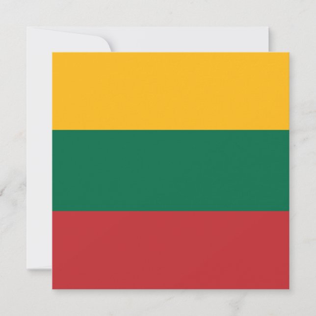 Cartão Bandeira lituana (Frente)