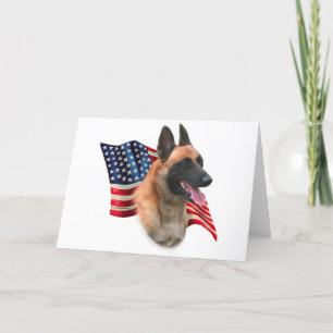 Cartão Bandeira Malinois belga