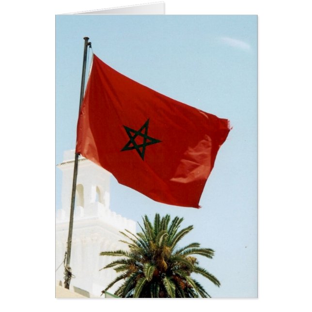 Cartão bandeira marrocos (Frente)
