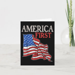 Cartão Bandeira Memorial do Patriot Americano Primeiro do
