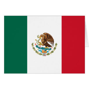 Cartão Bandeira mexicana - Bandeira do México