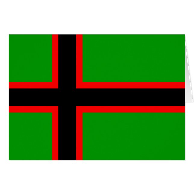 Cartão Bandeira Nacional da Carélia (Frente Horizontal)