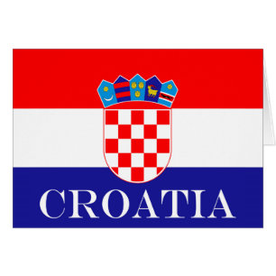 Cartão Bandeira nacional da Croácia Zastava Hrvatske