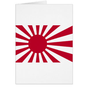 Cartão Bandeira naval de Japão - bandeira japonesa de Sun