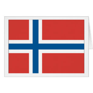 Cartão Bandeira norueguesa