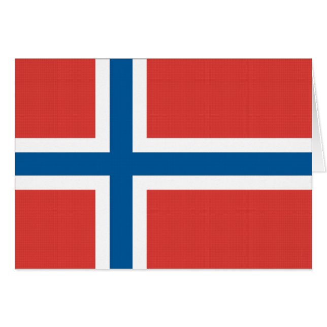Cartão Bandeira norueguesa (Frente Horizontal)