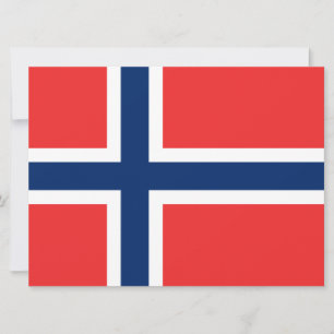 Cartão Bandeira norueguesa (Noruega)