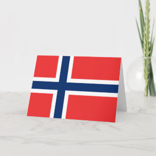 Cartão Bandeira norueguesa (Noruega)